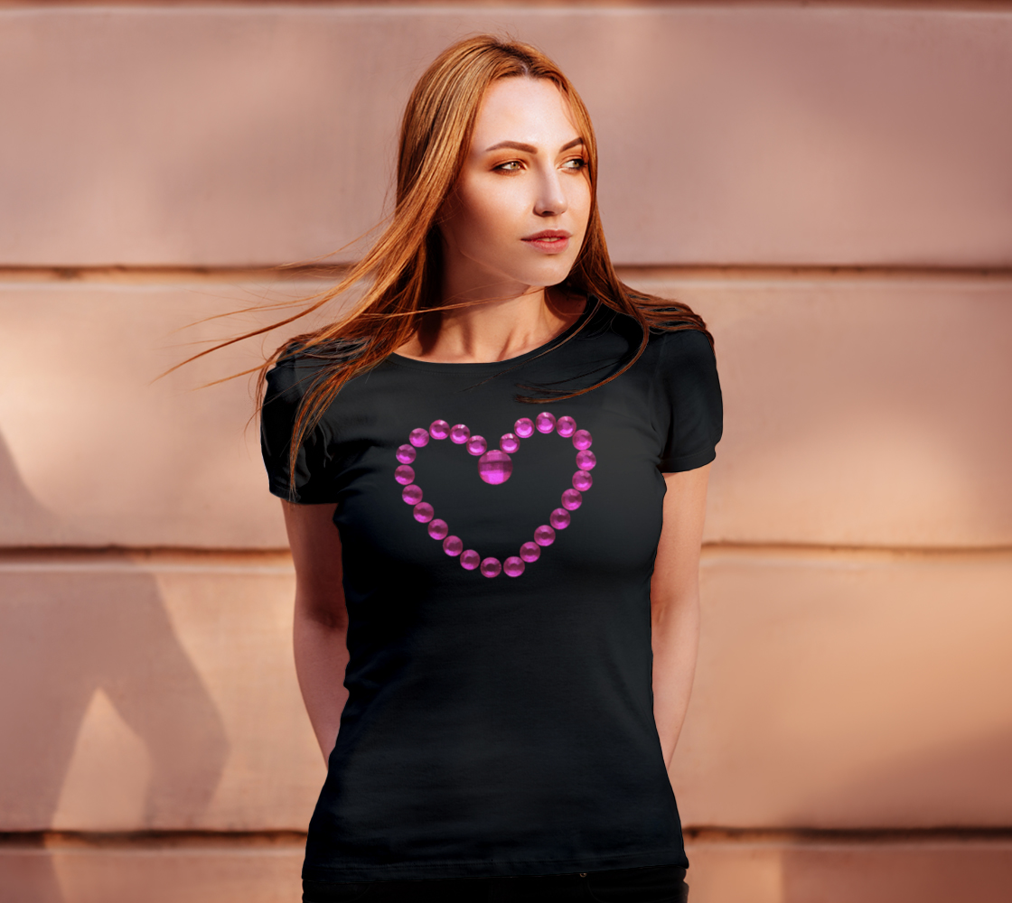 Pink Bead Love Heart Tee preview #4