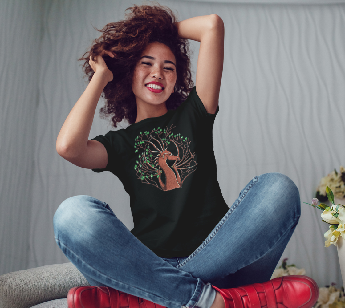 dragon head tree t shirt preview #3