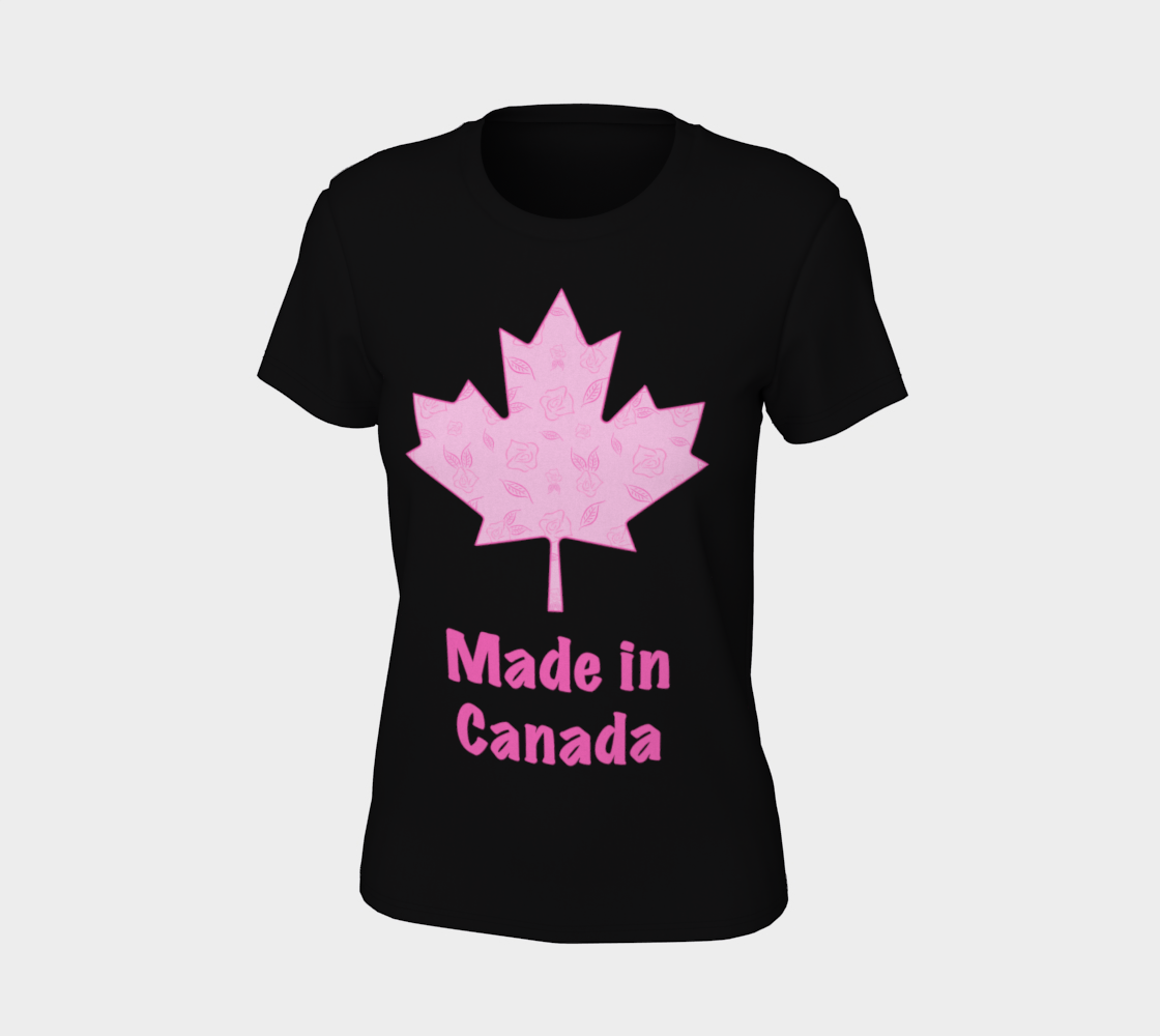 Aperçu de Made in Canada Women's Tee - Cartoon Rose #7