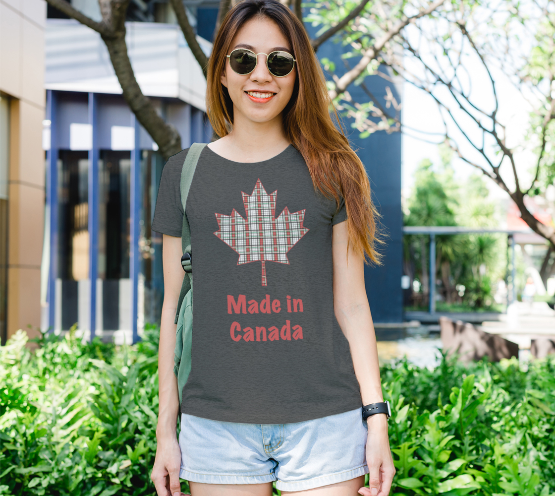 Made in Canada Women's Tee - Classic Plaid preview