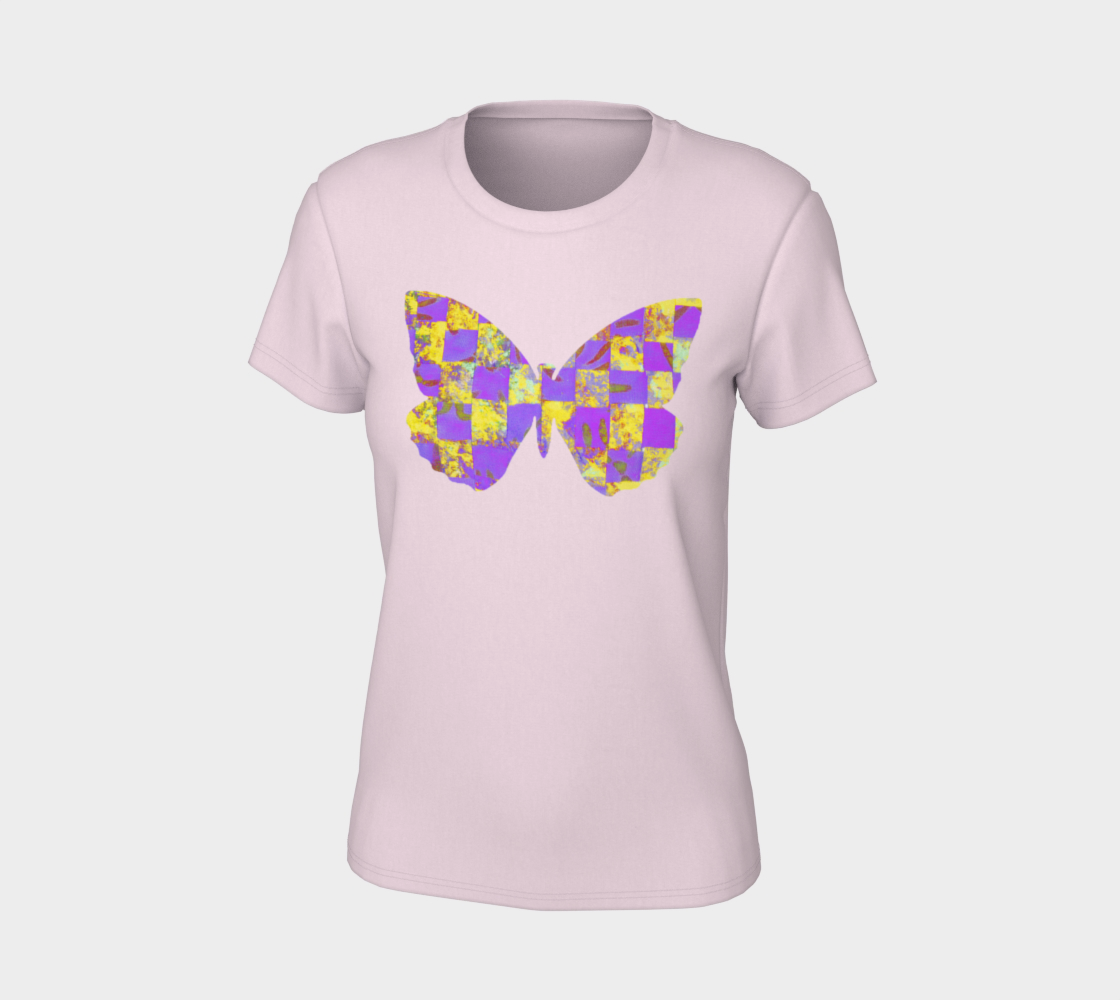 Butterfly in Yellow and Purple Womens Tee preview #7