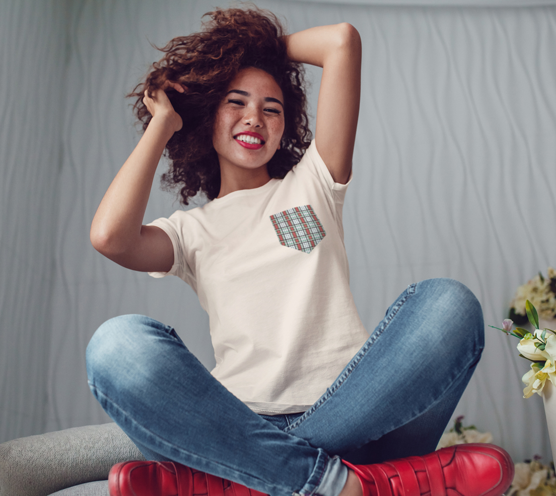 Aperçu de Classic Plaid Pocket Women's Tee #3