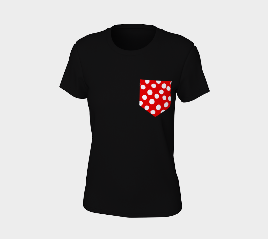 All About the Dots Pocket Women's Tee - Red Miniature #8