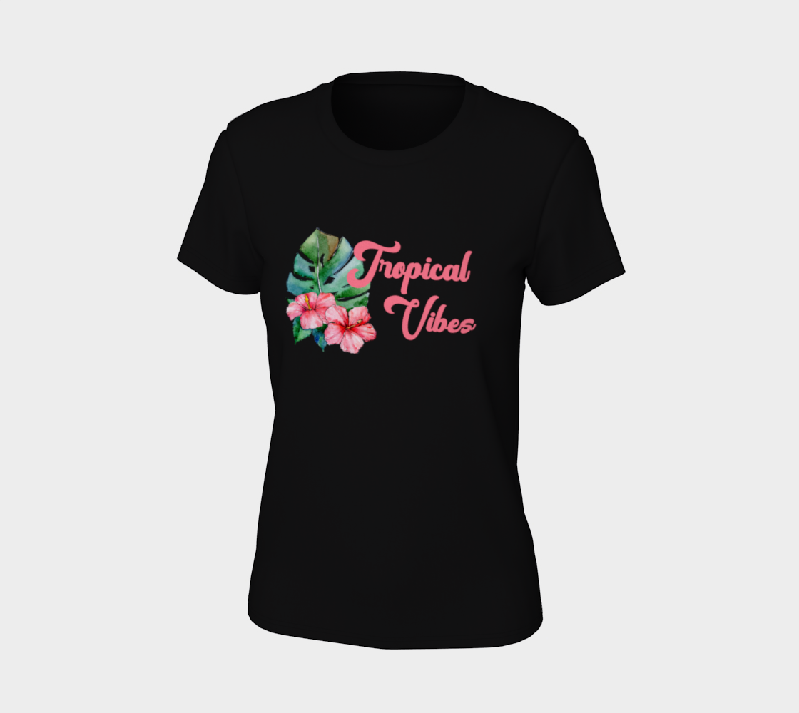 Tropical Vibes Floral Watercolor Tee preview #7