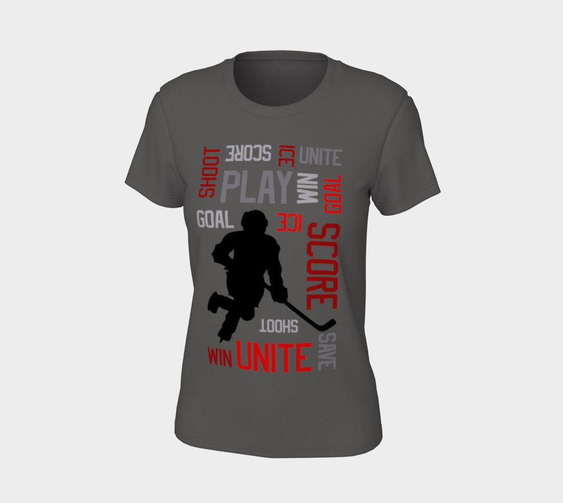 For the Love of Hockey Womens Fitted Tee - Red preview #7