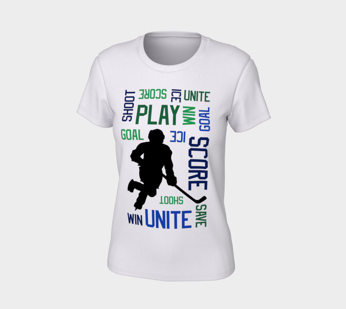 Aperçu de For the Love of Hockey Unisex Tee - Blue #7
