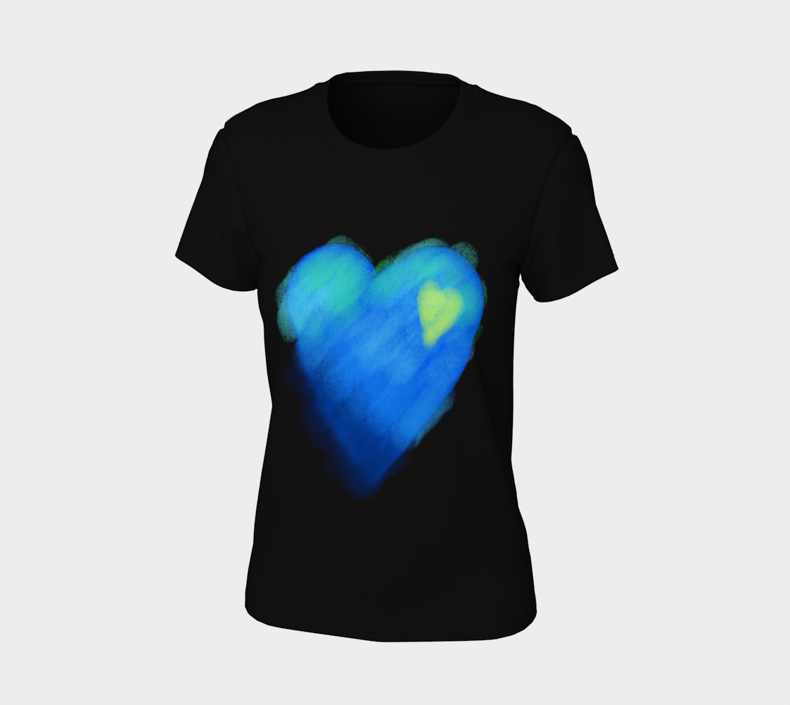 Blue Heart Abstract Wearable Art preview #7