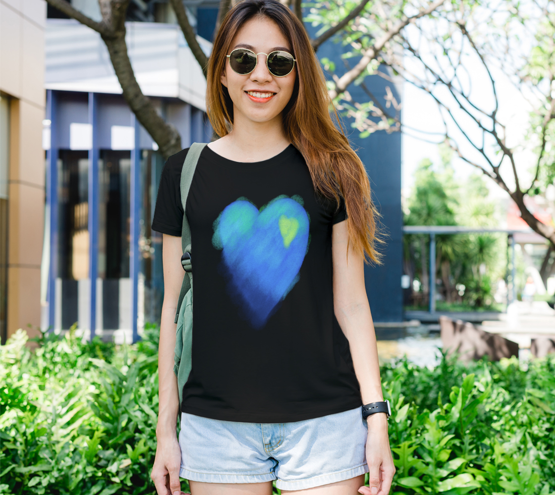 Blue Heart Abstract Wearable Art preview #1