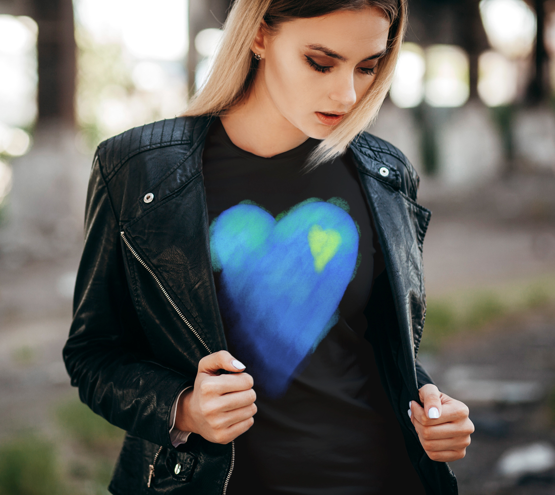Blue Heart Abstract Wearable Art preview #2