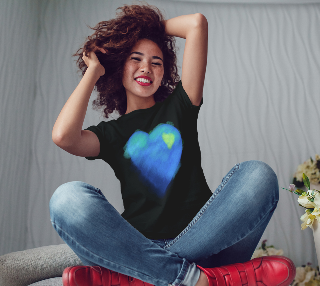 Blue Heart Abstract Wearable Art preview #3
