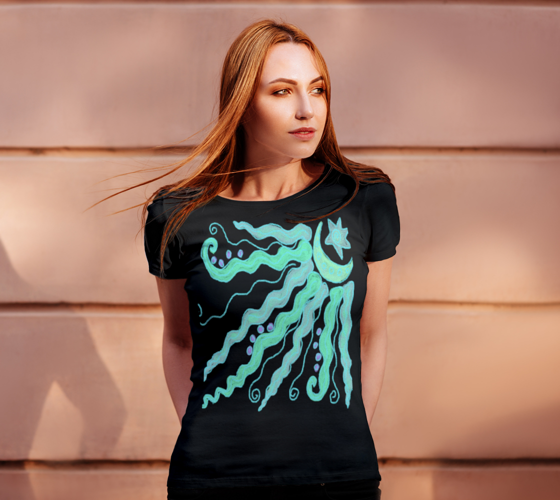 Moon and Star Abstract Art to Wear preview #4