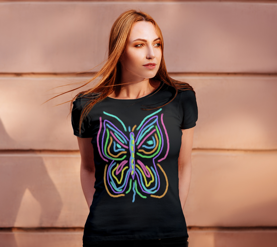 Colorful Abstract Butterfly Wearable Art preview #4