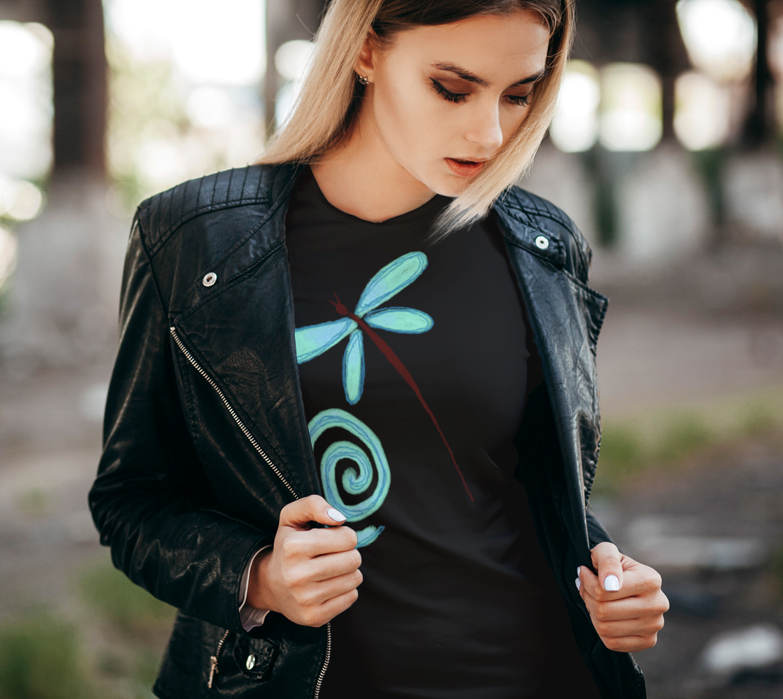 Dragonfly and Spiral Abstract Art to Wear preview #2