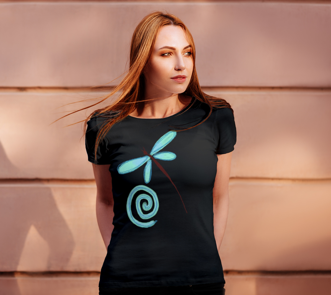 Dragonfly and Spiral Abstract Art to Wear preview #4