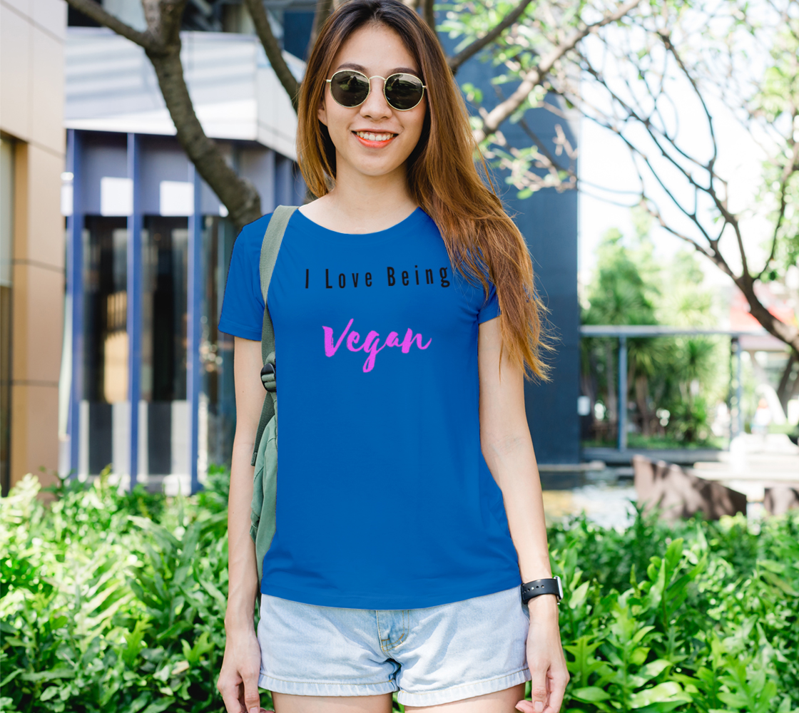 I Love Being Vegan - Pink Text preview