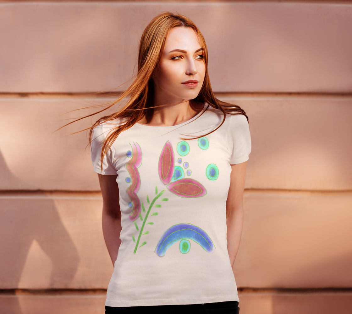 Colorful Abstract Floral Art to Wear preview #4