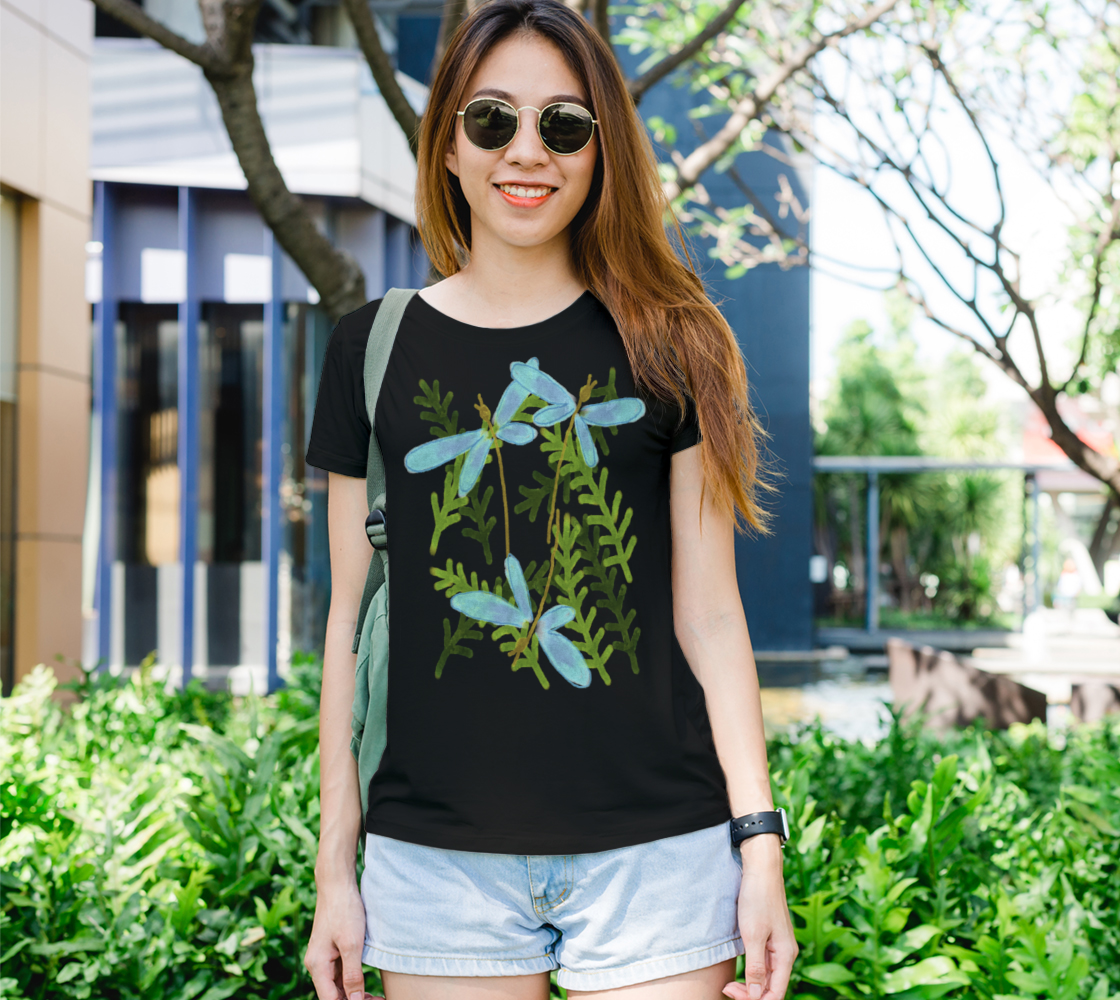 Dragonflies and Ferns Abstract Art to Wear preview #1