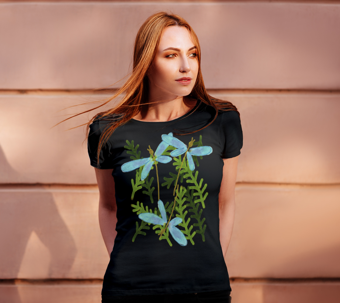 Dragonflies and Ferns Abstract Art to Wear preview #4