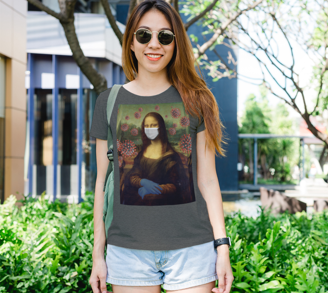 Unisex Bella Canvas T-shirt Mona Lisa/'s Covid Mask
