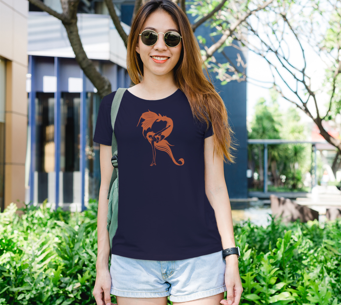 Raina "R" Logo in Orange Women's T preview