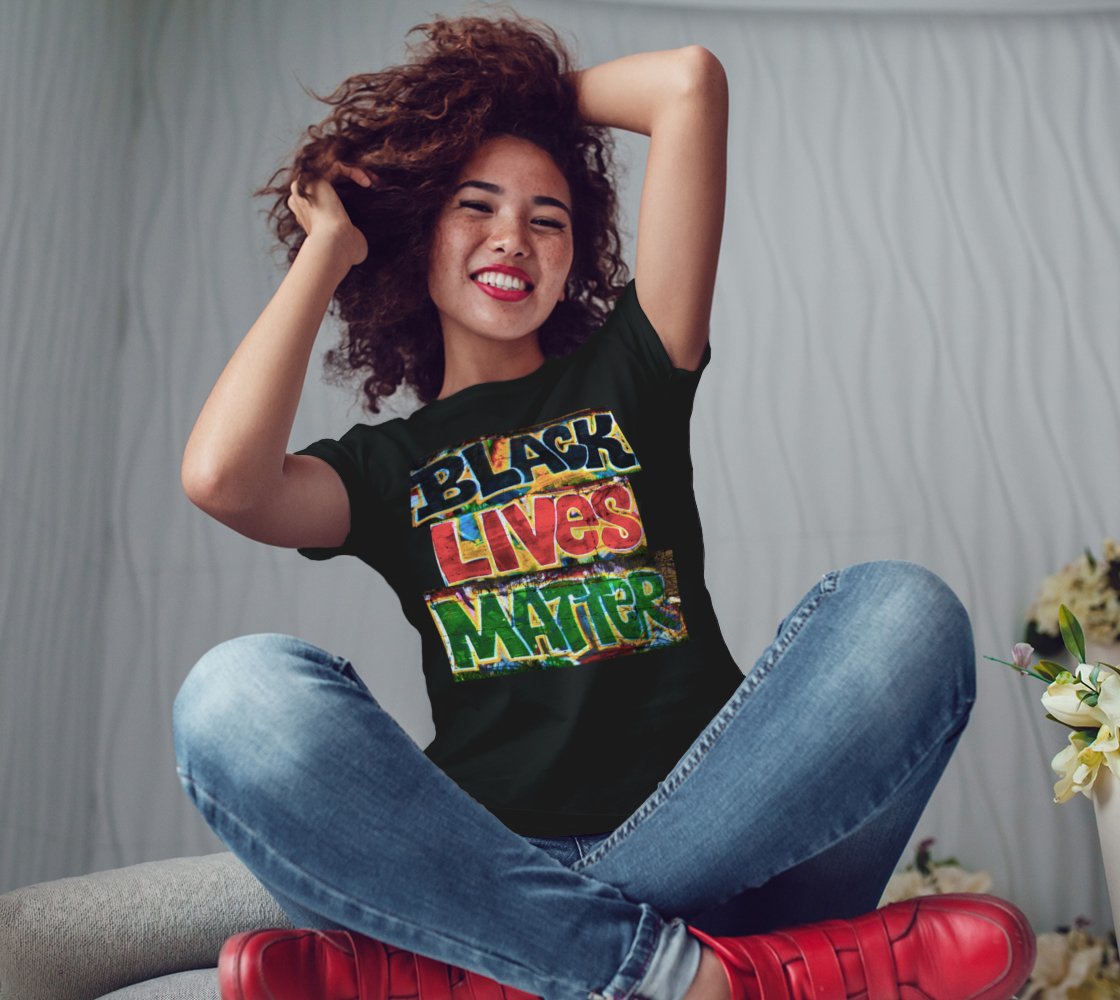 Black Lives Matter Graffiti Wall Women's Tee, AOWSGD preview #3