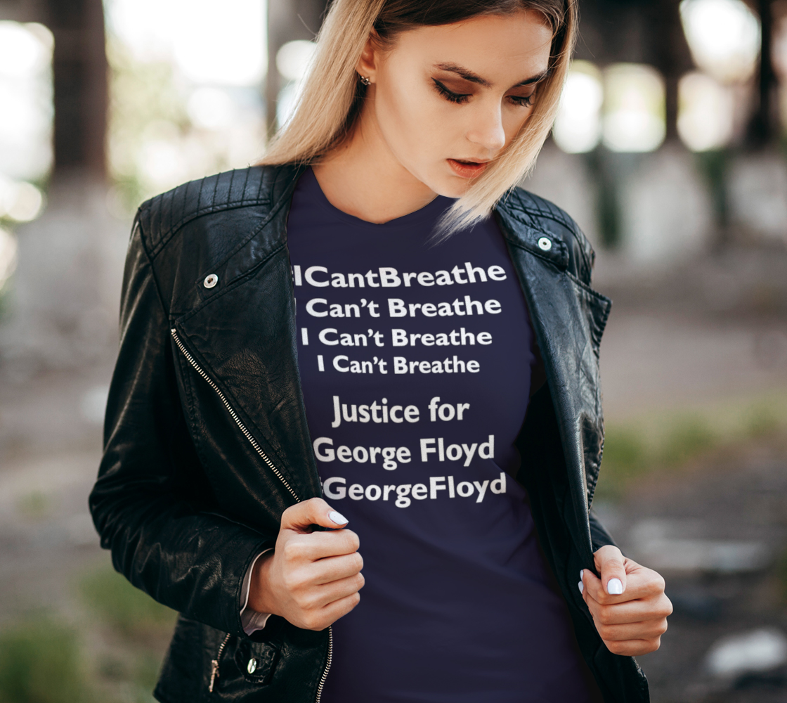 I Can't Breathe George Floyd Last Words BLM Women's Tee, AOWSGD preview #2
