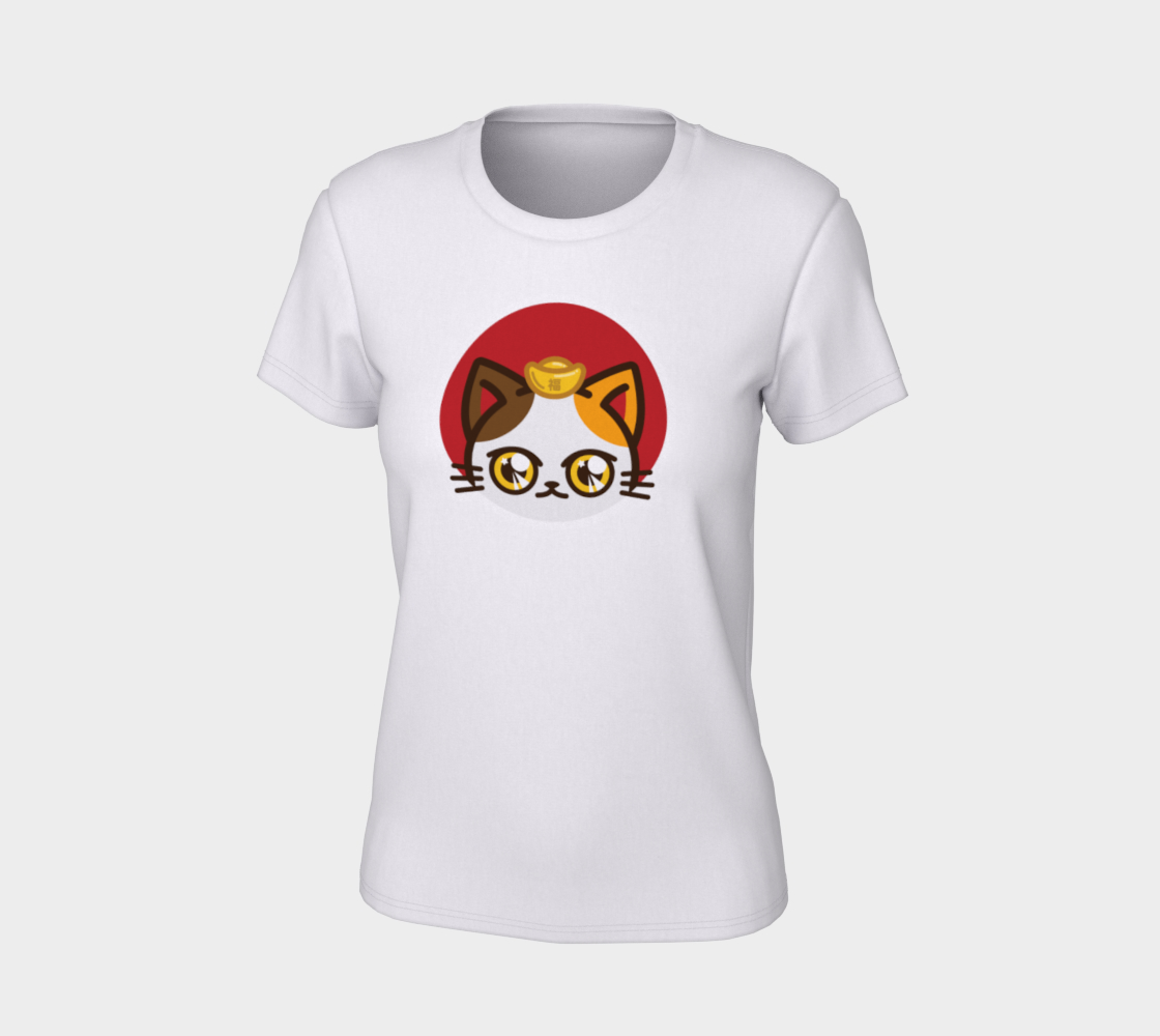 Maneki-Neko Face Women's T-Shirt preview #7