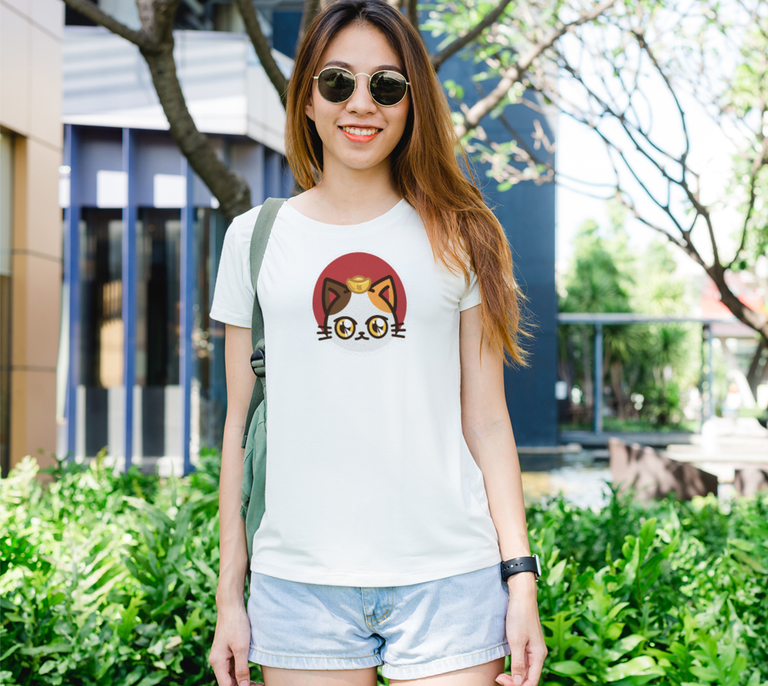 Maneki-Neko Face Women's T-Shirt preview