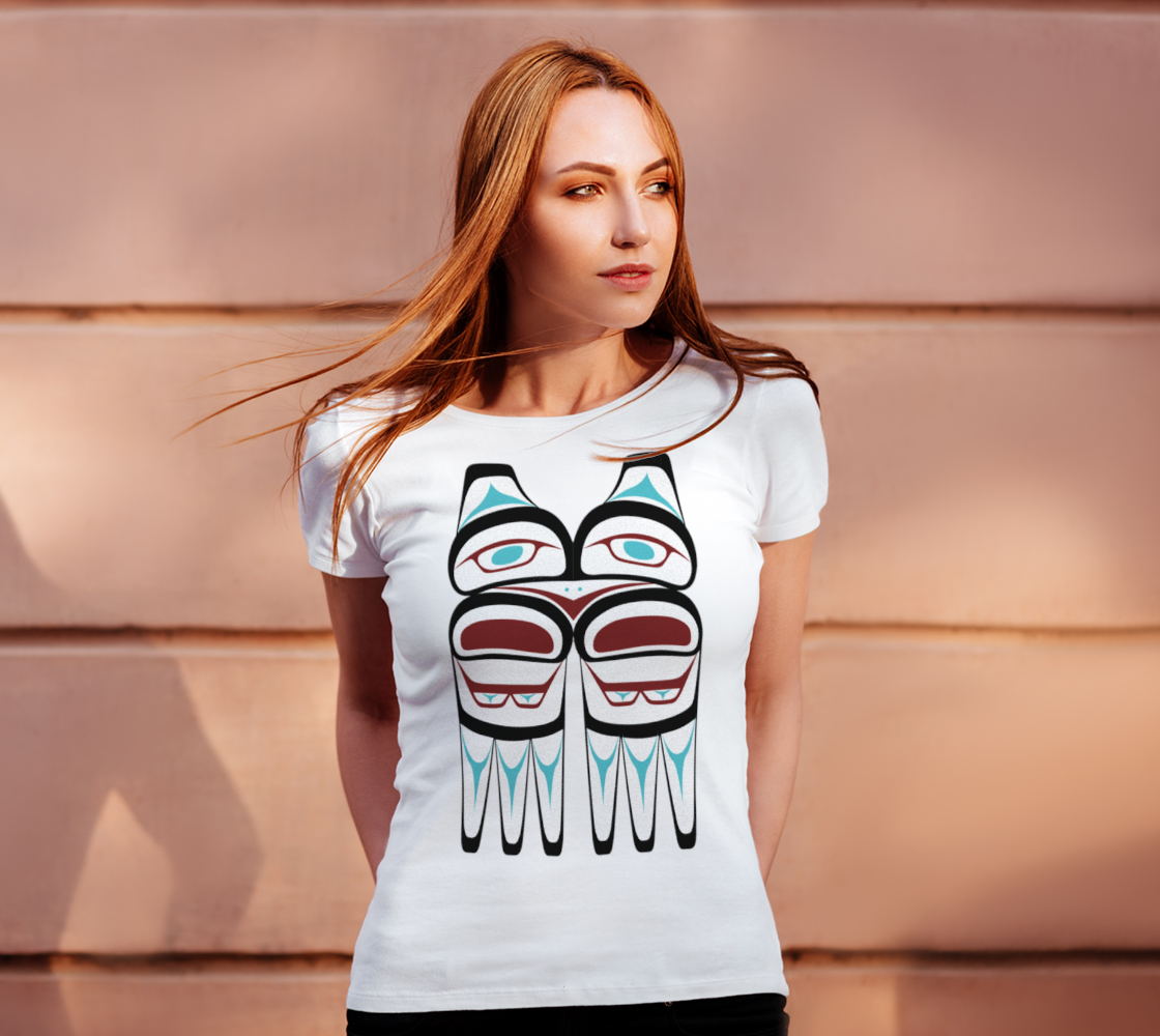 Northwest Native Owl T Shirt Formline Art Large Print Area preview #4