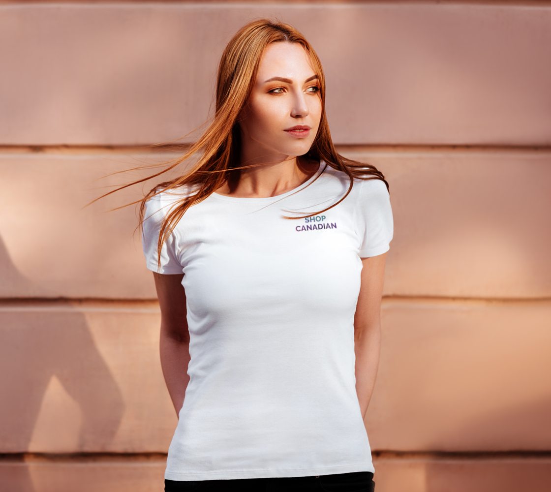 Aperçu de Shop Canadian - white tee, multicolour text #4