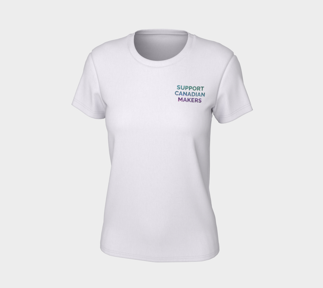 Support Canadian Makers - white tee, multicolour text preview #7
