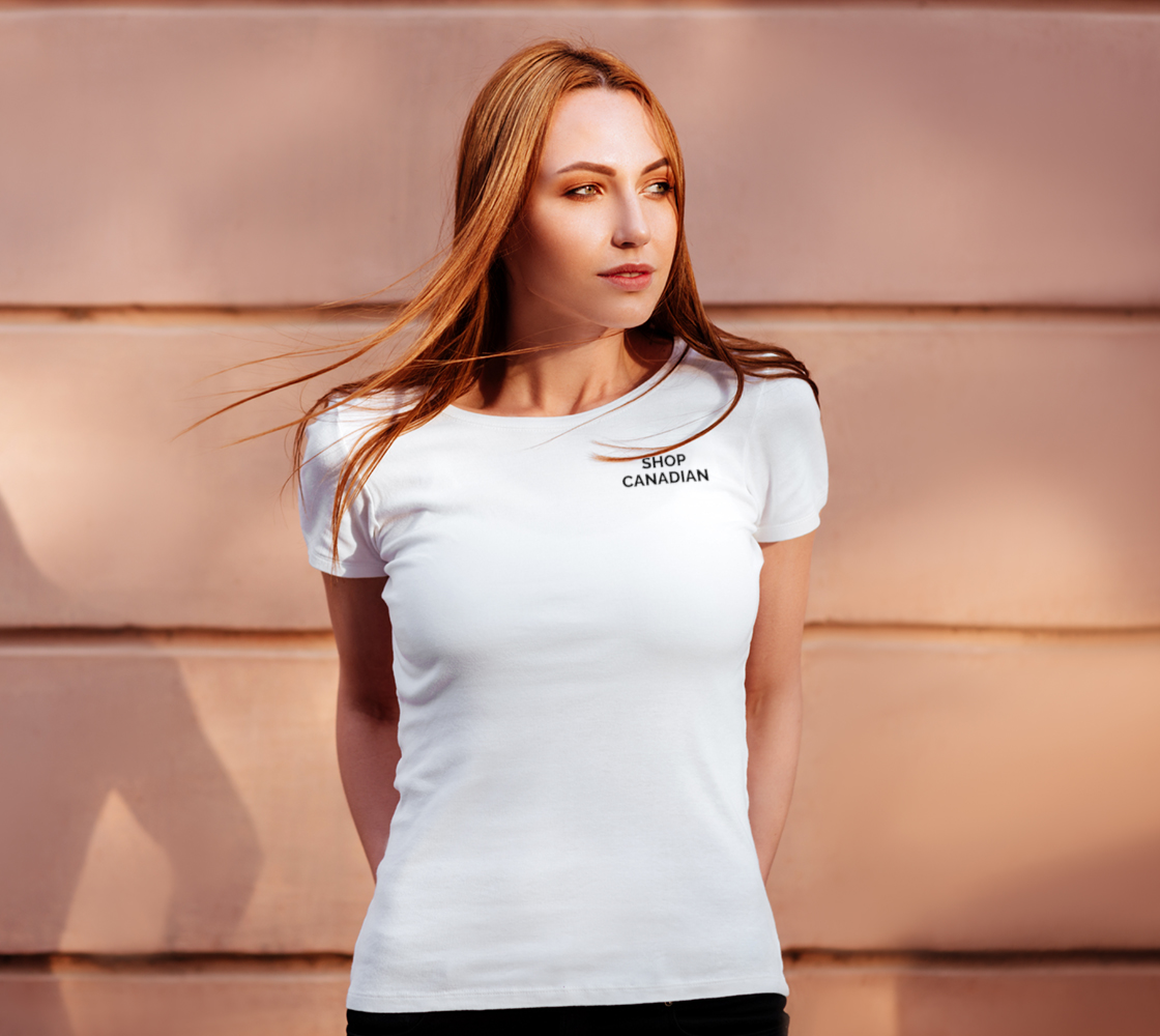 Shop Canadian - light tee, black text preview #4