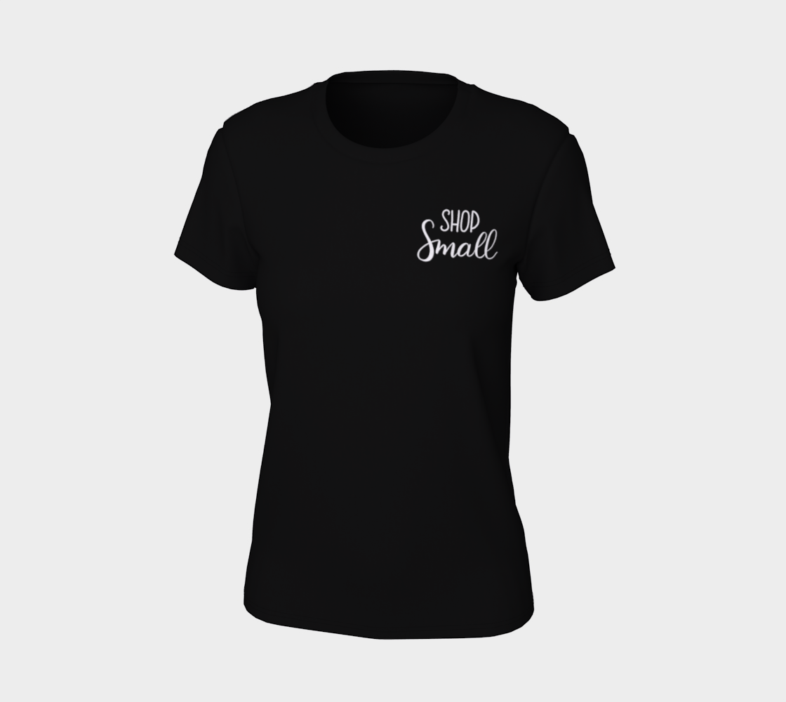 Shop Small - dark tee, white lettering preview #7