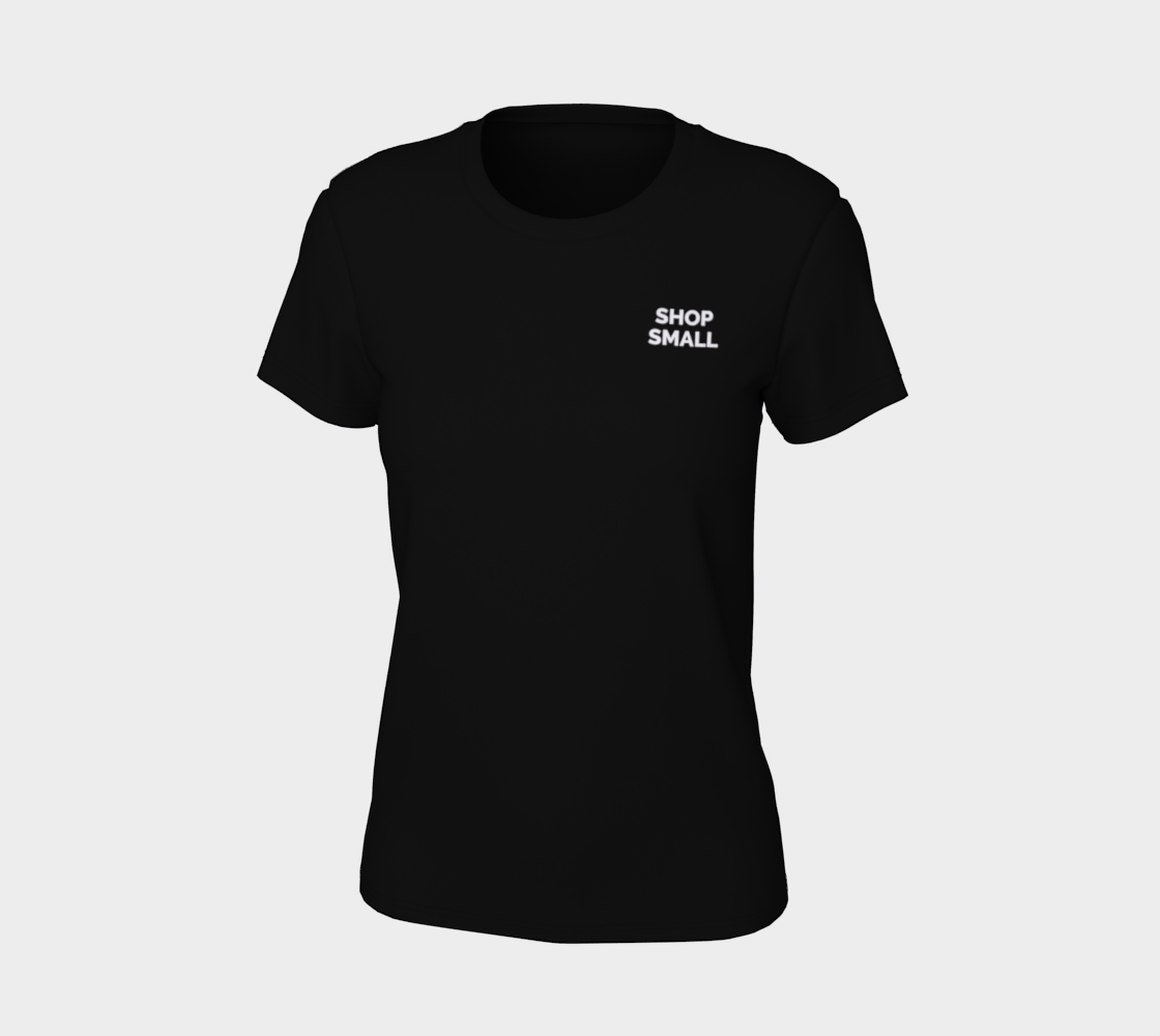 Shop Small - dark tee, white text preview #7
