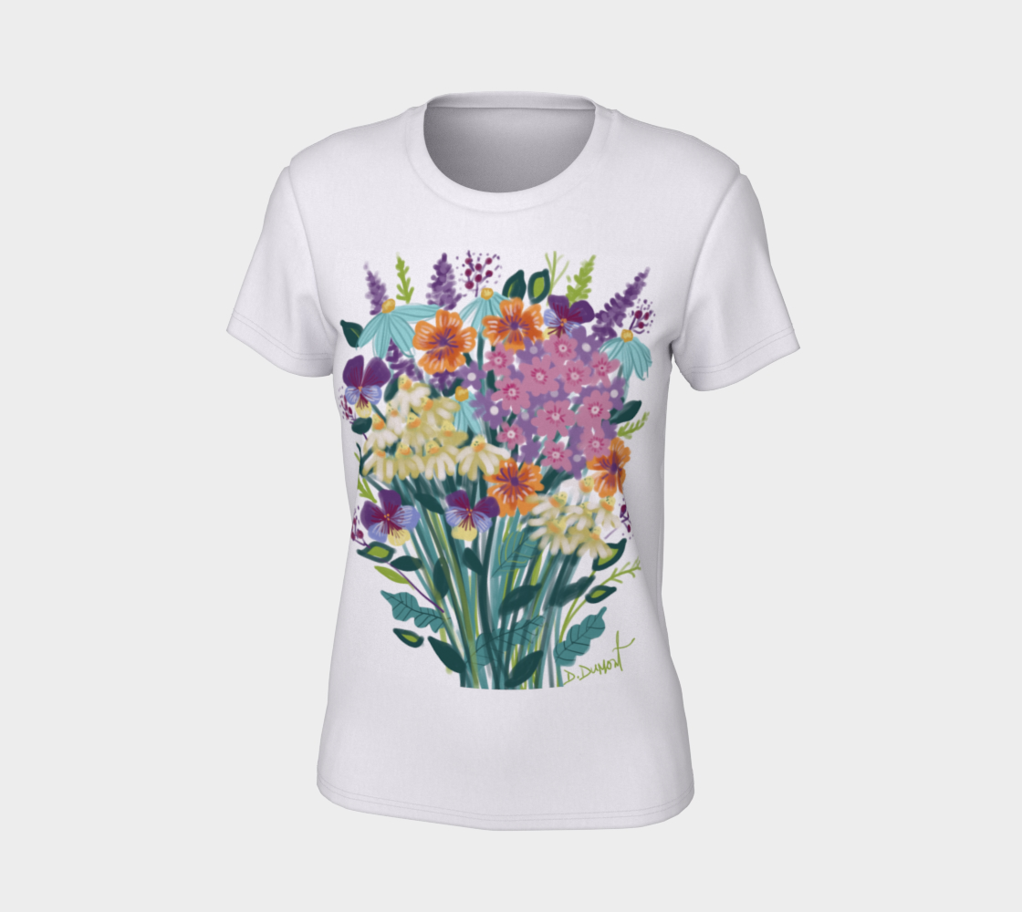 T-shirt femme Fleurs songeuses  preview #7