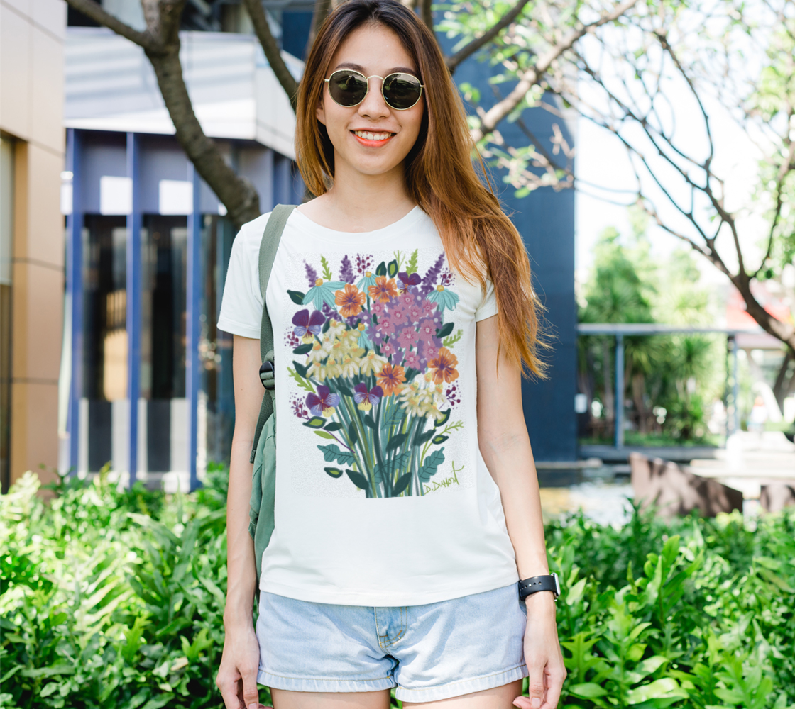 T-shirt femme Fleurs songeuses preview #1