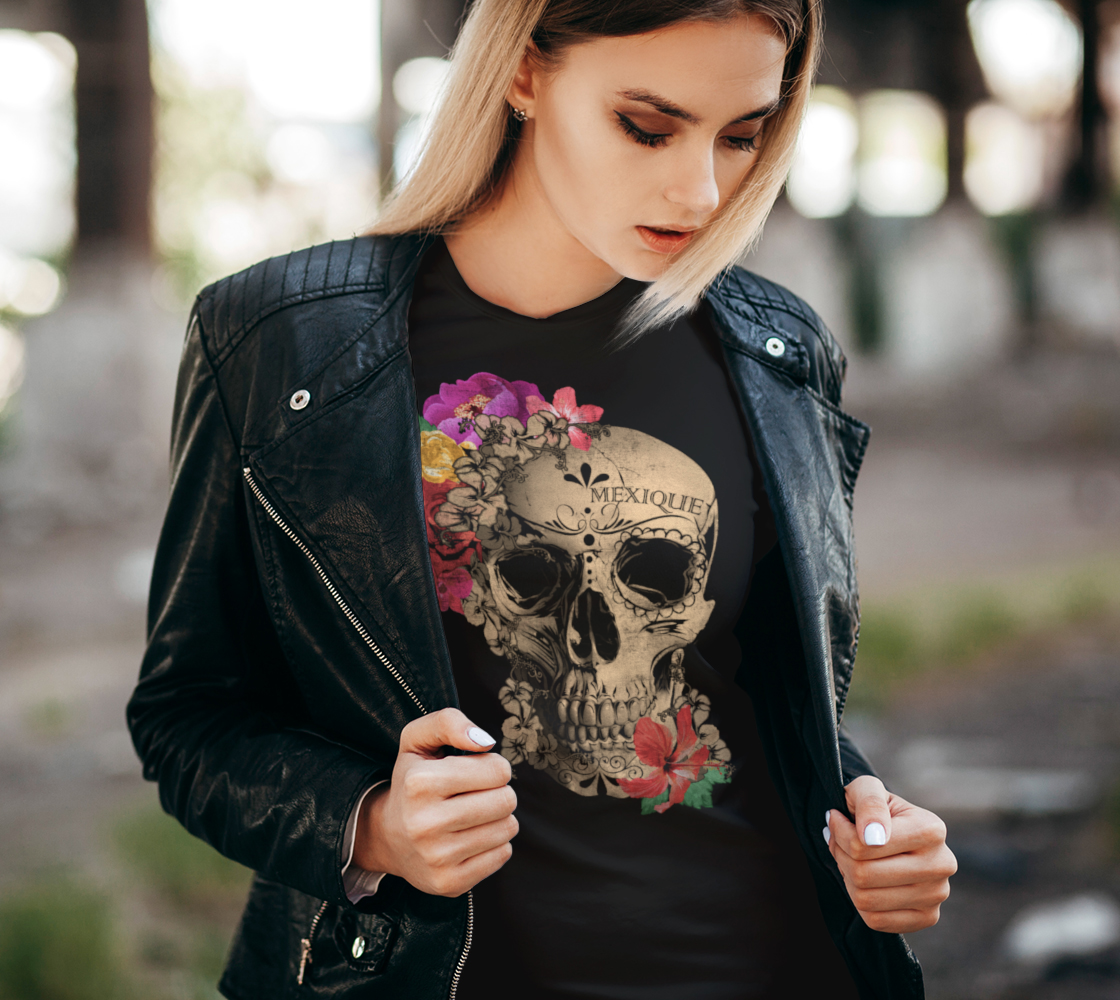 Day of the Dead Floral Skull thumbnail #3