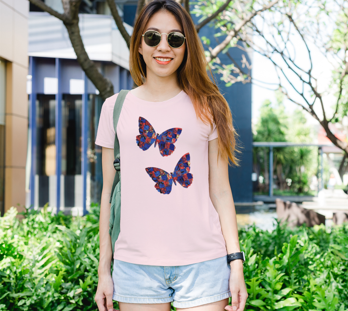 Woven Butterfly in Red and Blue preview #1
