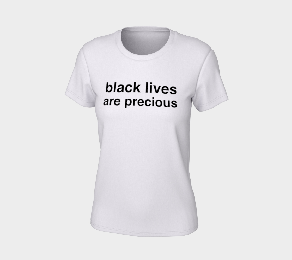Black Lives Are Precious Close Cut T-Shirt (black ink) thumbnail #8