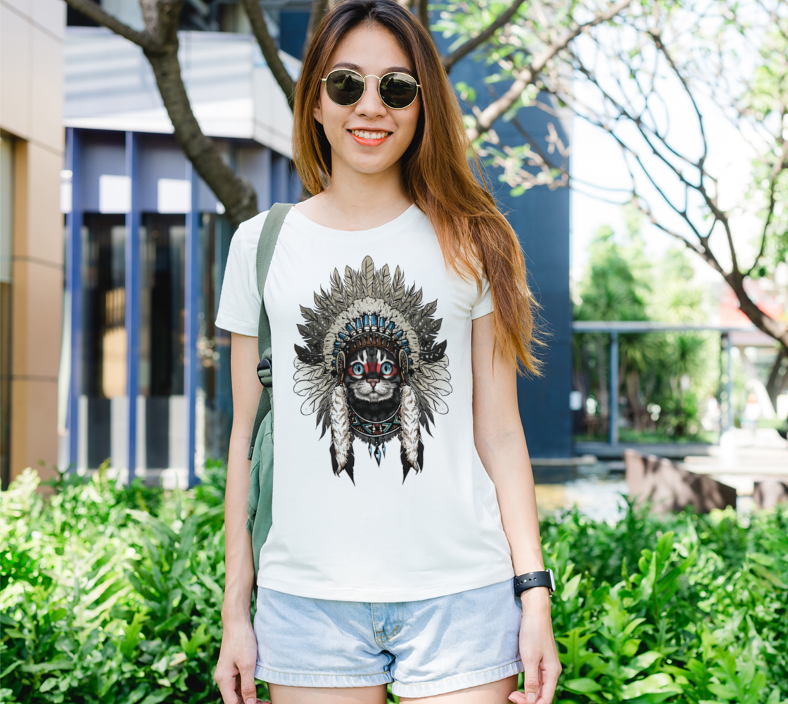 Сat in Indian warbonnet preview