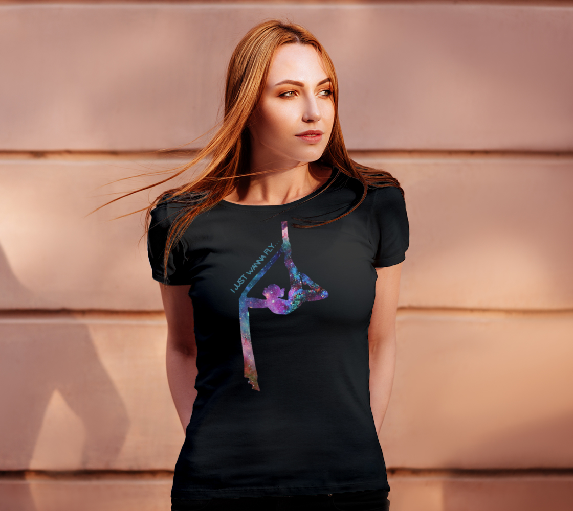 I Just Wanna Fly - Aerial Stars Silks Teeshirt preview #4