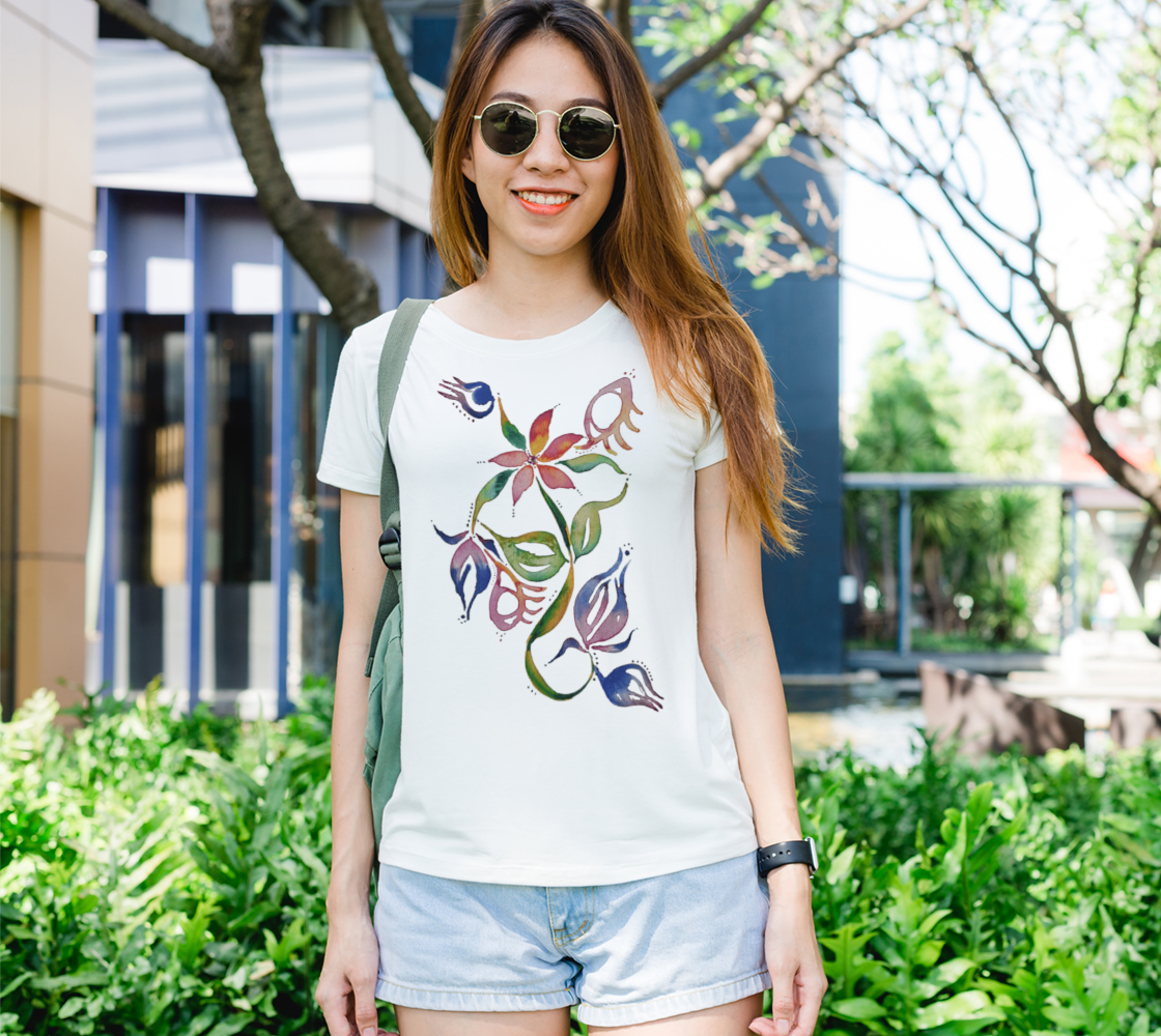 Surreal Flower Woman's Tee 3D preview