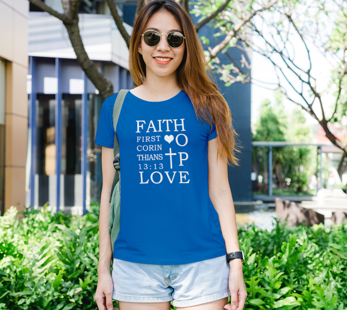 Faith Hope Love WTee-Blue preview