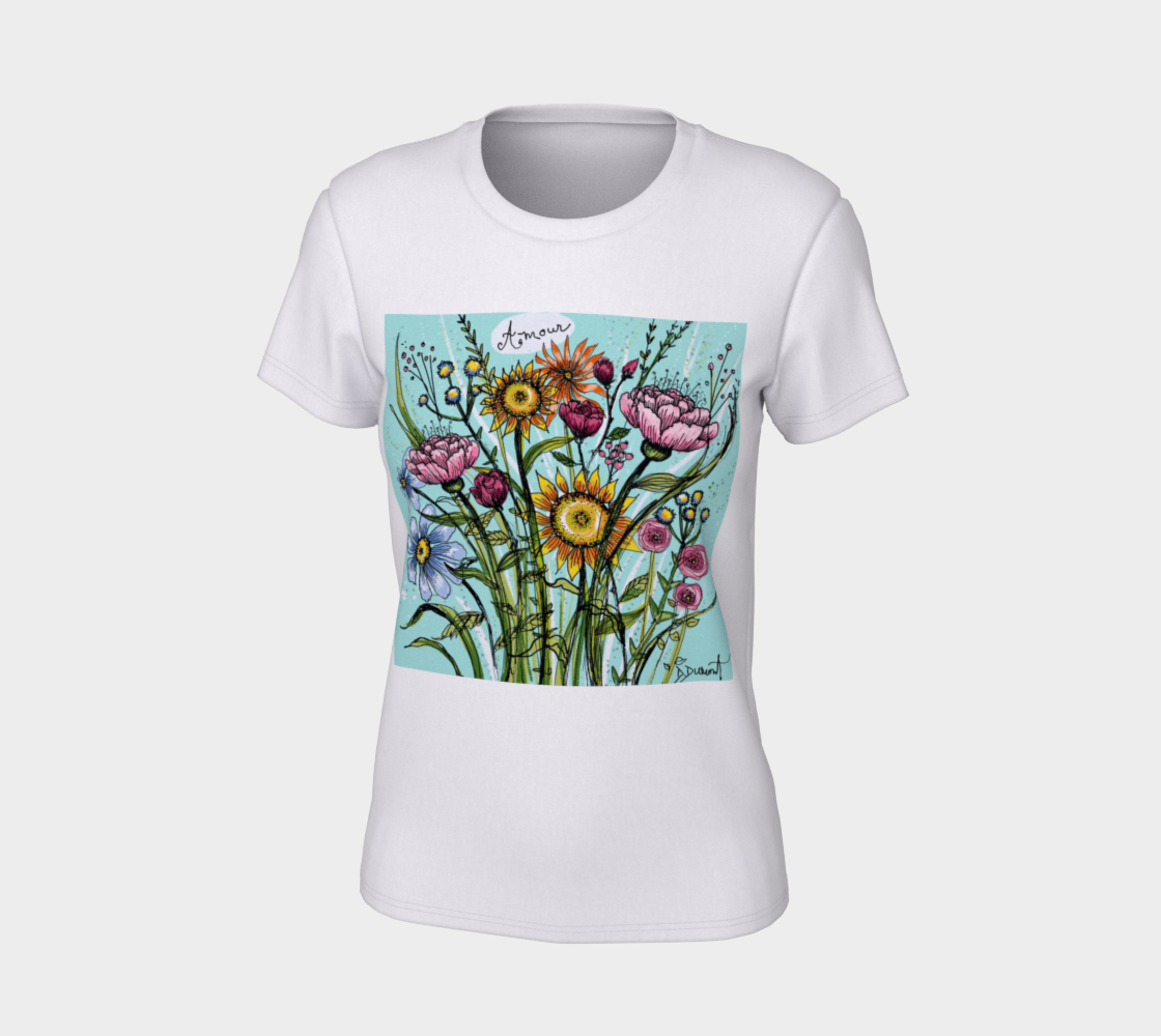 T-shirt femme, Amour de fleurs preview #7
