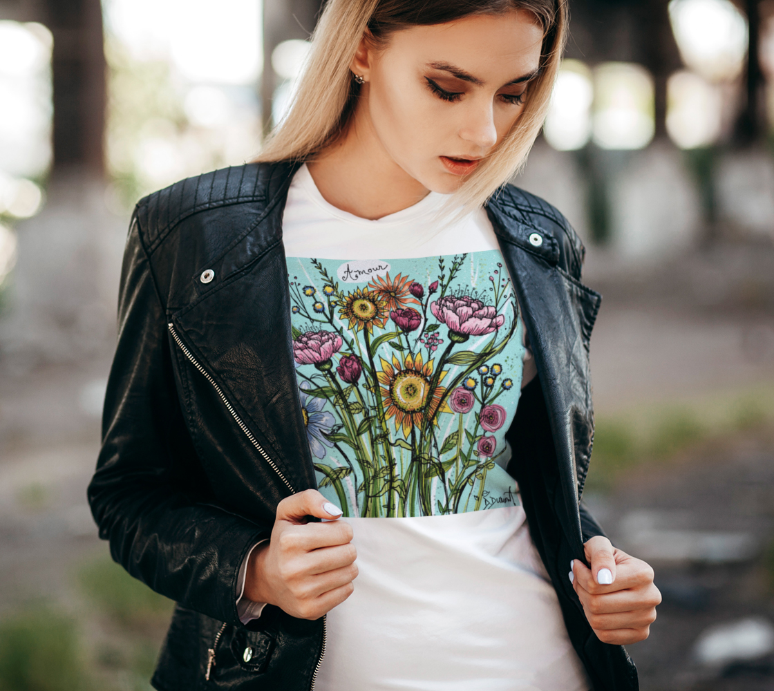T-shirt femme, Amour de fleurs preview #2