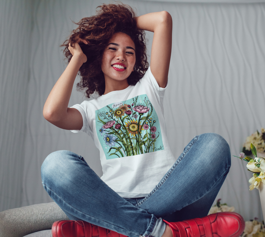 T-shirt femme, Amour de fleurs preview #3