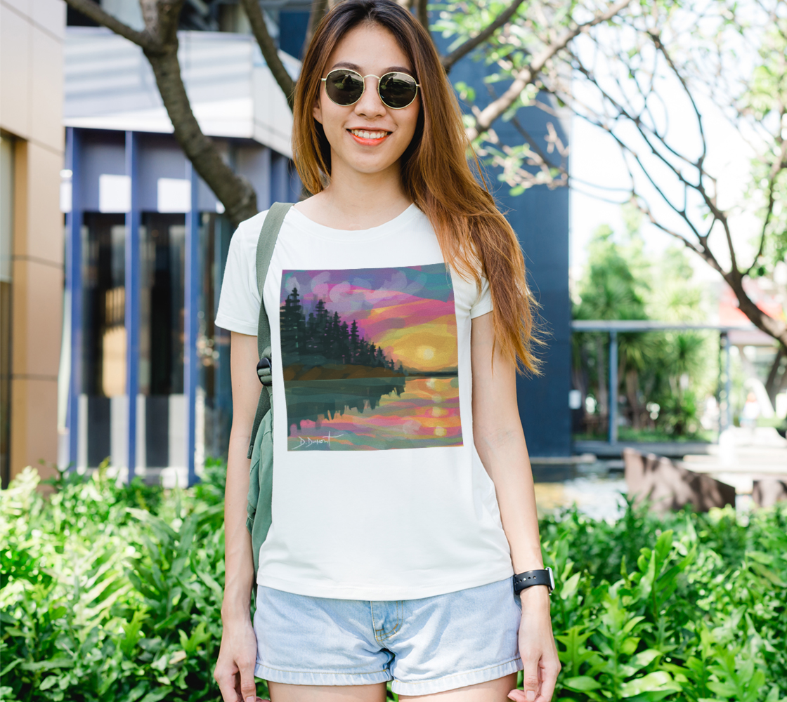 T-shirt femme, Paysage boréal preview