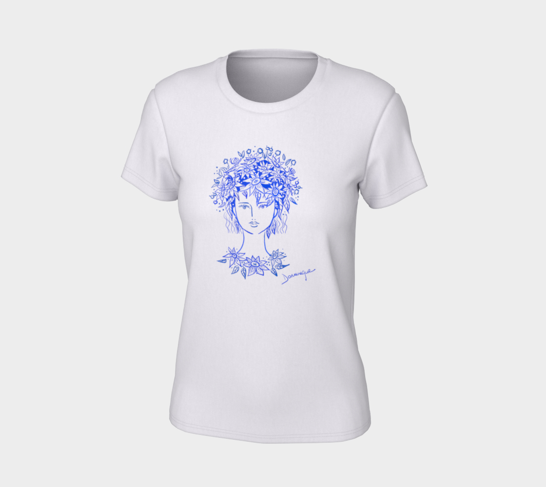 T-shirt femme, La dame en bleu preview #7