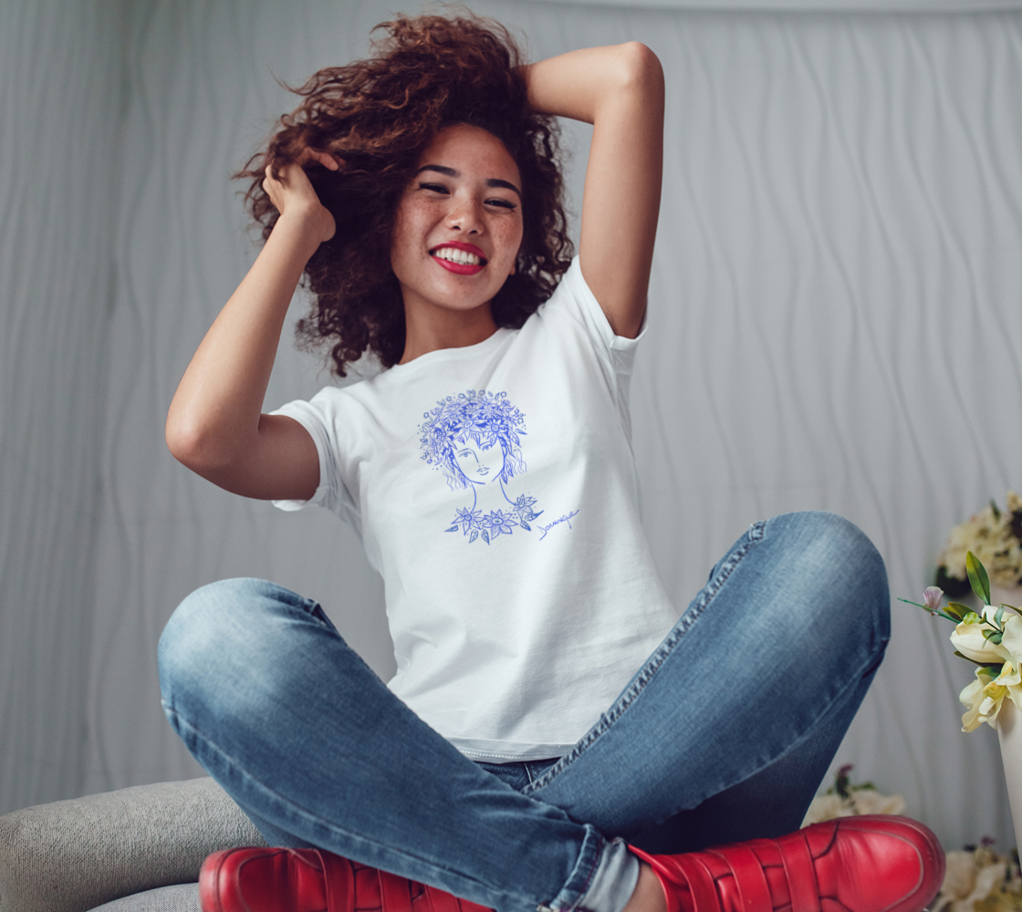 T-shirt femme, La dame en bleu preview #3