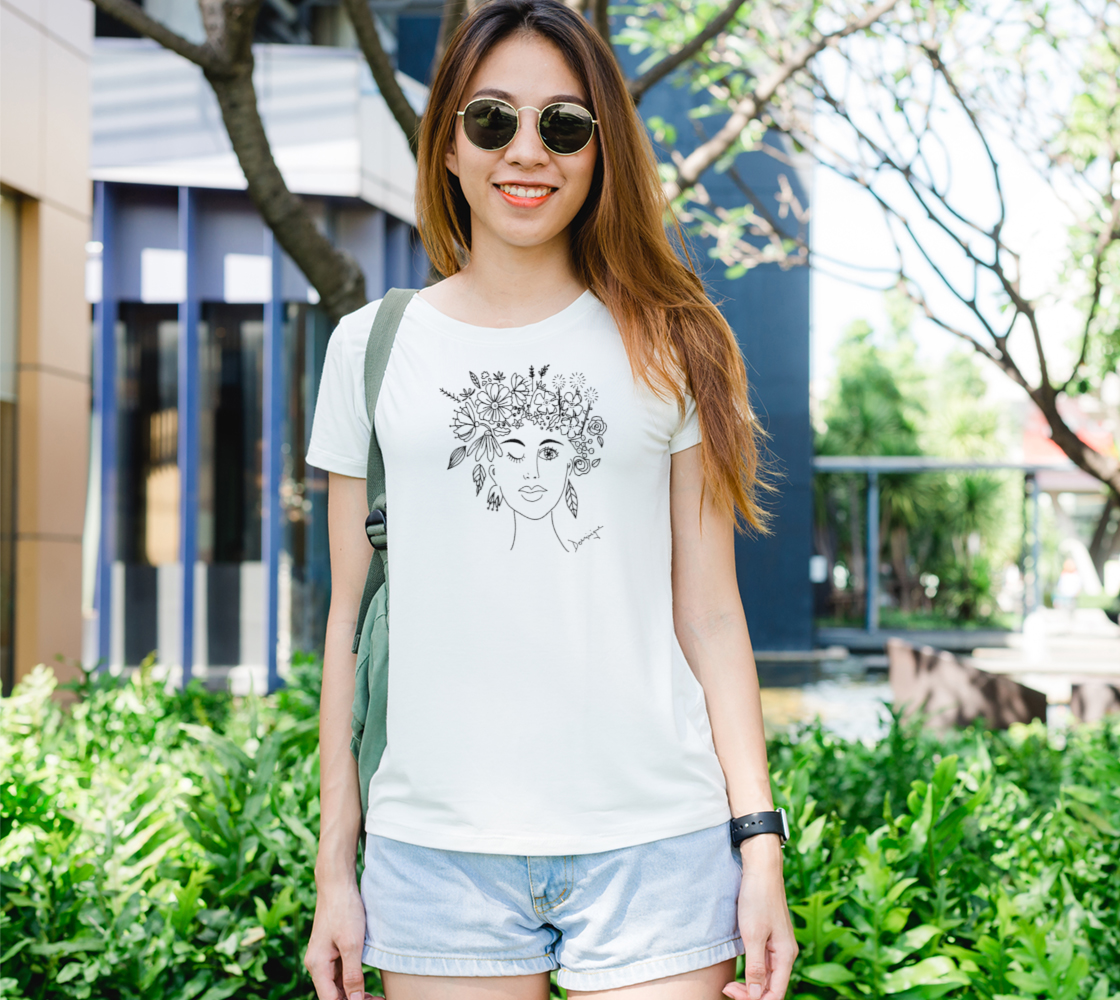 T-shirtfemme, Girl flower power preview
